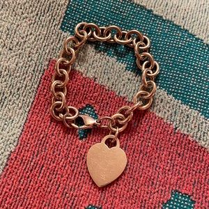 Tiffany & Co Sterling Silver heart bracelet, 7.5